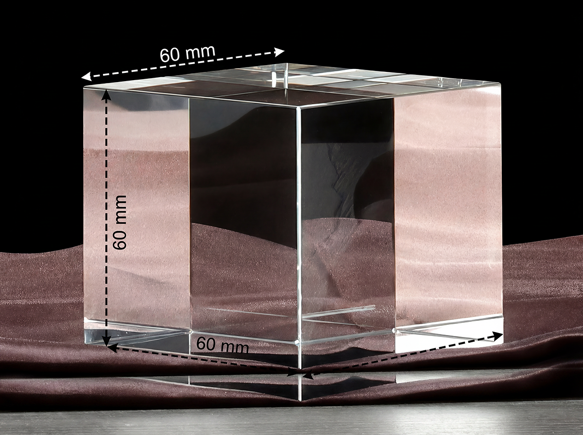 60 mm Blank K9 Crystal Cube