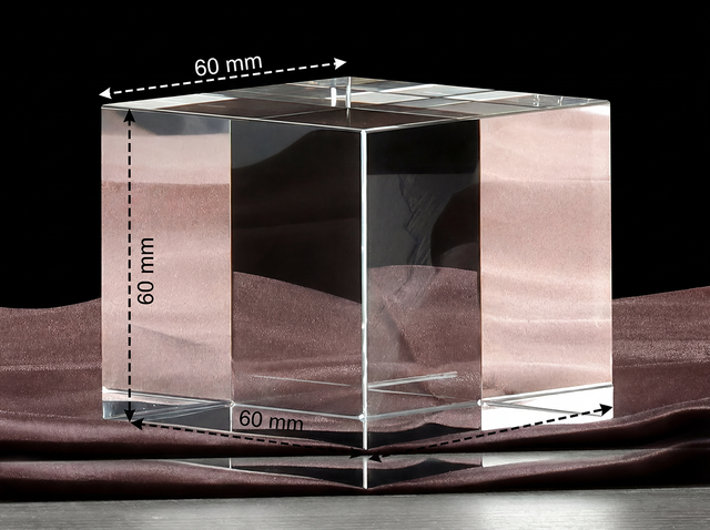 60 mm Blank K9 Crystal Cube