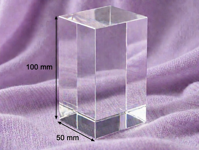 K9 Crystal Rectangle Block 100x50x50mm-Blank